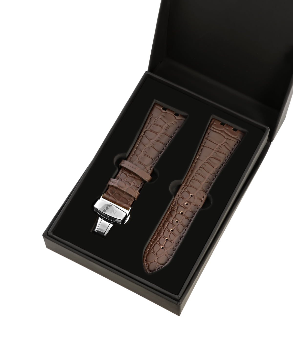 Bruin Lederen band | 42mm | Staal - Afbeelding 3